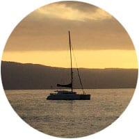 catamaran sailing in maui